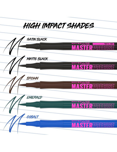 Delineador Líquido Impermeable Maybelline Master Precise Negro