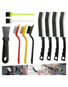 Juego de 10 Cepillos de Limpieza de Ranuras CRAFNEW - Duro