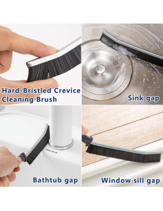 Juego de 10 Cepillos de Limpieza de Ranuras CRAFNEW - Duro 2