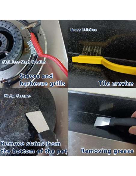 Juego de 10 Cepillos de Limpieza de Ranuras CRAFNEW - Duro