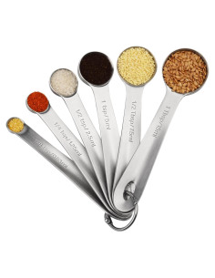 Juego de Cucharas Medidoras 6 Viwehots Acero Inoxidable 18/8
