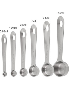 Juego de Cucharas Medidoras 6 Viwehots Acero Inoxidable 18/8 2