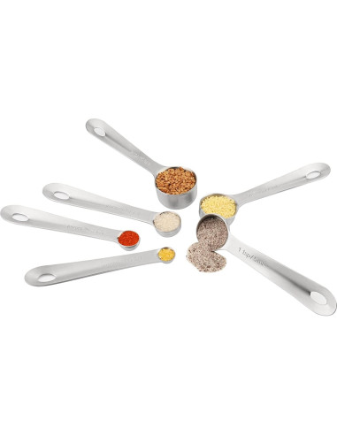 Juego de Cucharas Medidoras 6 Viwehots Acero Inoxidable 18/8