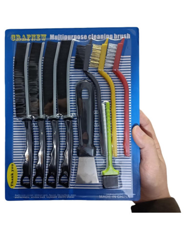 Juego de 10 Cepillos de Limpieza de Ranuras CRAFNEW - Duro