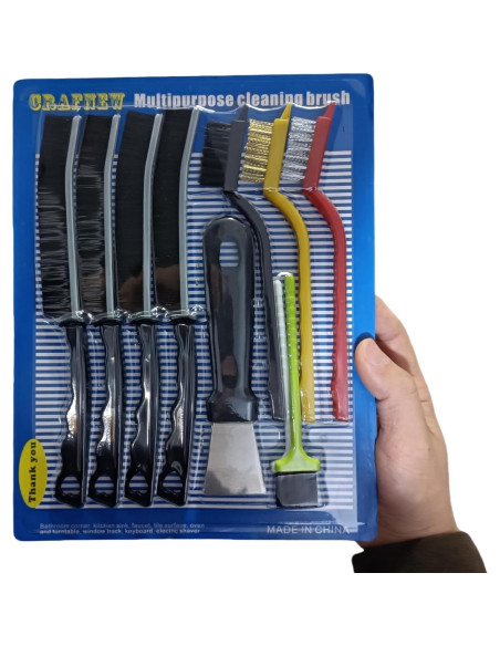 Juego de 10 Cepillos de Limpieza de Ranuras CRAFNEW - Duro