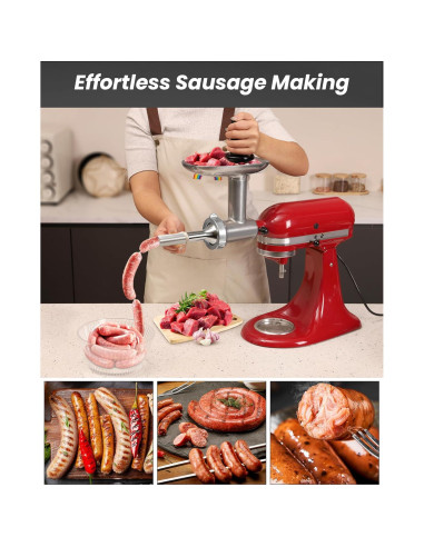 Kit embutidor de salchichas Kitchenaid RAFBAR 3 tubos acero