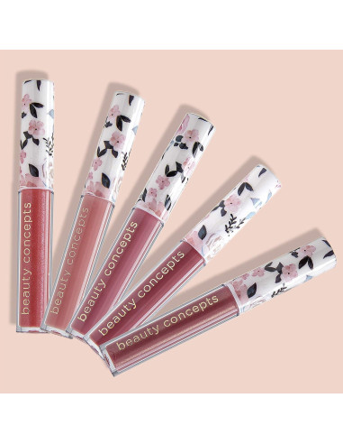 Brillo Labial Beauty Concepts - Set Floral 5 Colores 2ml
