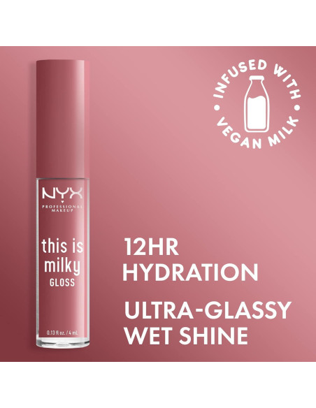 Gloss Labial Vegano NYX Cherry Skimmed 3,85 ml Hidratante