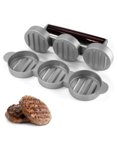 Prensa de Mini Hamburguesas Lyreh para 3 Tortas 6.4cm