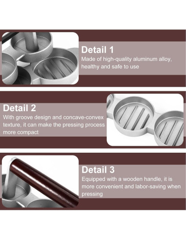 Prensa de Mini Hamburguesas Lyreh para 3 Tortas 6.4cm