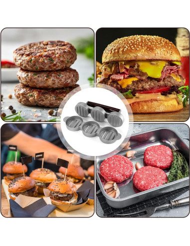 Prensa de Mini Hamburguesas Lyreh para 3 Tortas 6.4cm