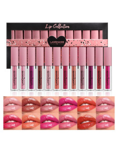 Set de 12 Pintalabios Líquido Dulele Hidratante y Brillante