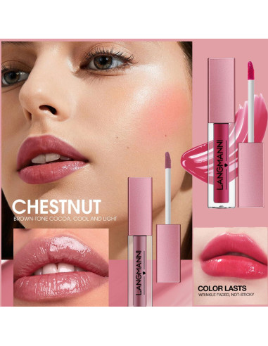 Set de 12 Pintalabios Líquido Dulele Hidratante y Brillante