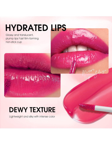 Set de 12 Pintalabios Líquido Dulele Hidratante y Brillante
