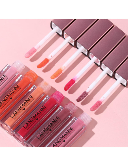 Set de 12 Pintalabios Líquido Dulele Hidratante y Brillante