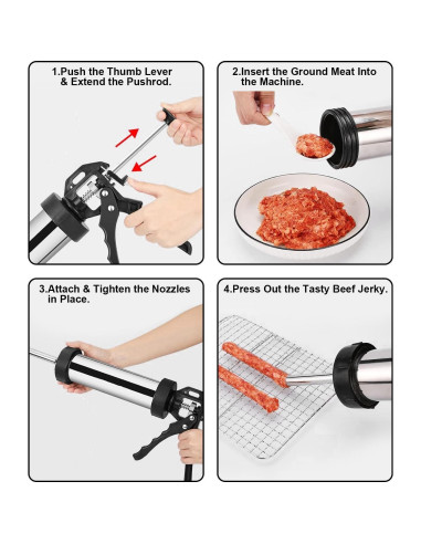Kit de Pistola de Jerky Usluole 1 kg Acero Inoxidable