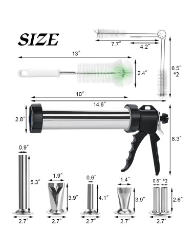 Kit de Pistola de Jerky Usluole 1 kg Acero Inoxidable