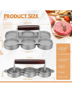 Prensa de Hamburguesas Mini Maker Teenyyou 3 y 6 Slots 2