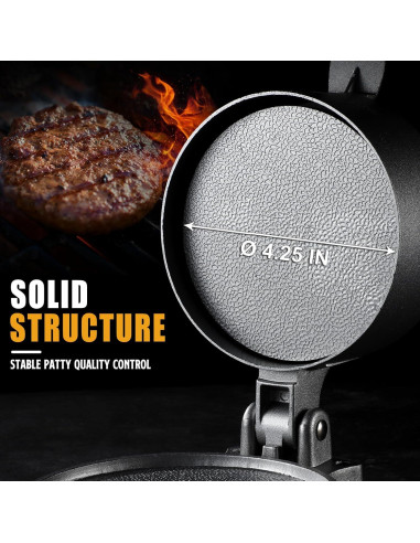 Prensa de Hamburguesas Ajustable PURPLEBIRD 0.67kg