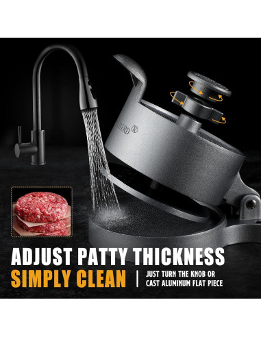 Prensa de Hamburguesas Ajustable PURPLEBIRD 0.67kg