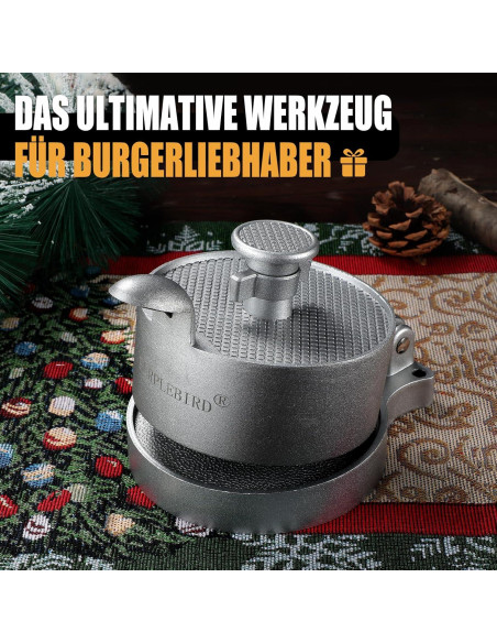 Prensa de Hamburguesas Ajustable PURPLEBIRD 0.67kg