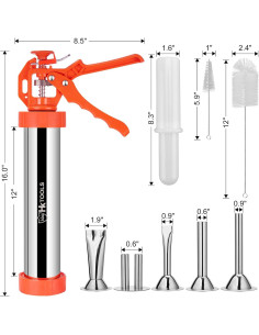 Pistola para hacer jerky HK de acero inoxidable 1.43 kg 2