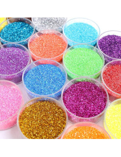 Pólvora de Brillo Cosmético Estanoite 24 Colores Holográficos 2