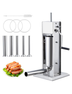 Rellenador de Salchichas Manual PioneerWorks 10L Acero Inoxidable