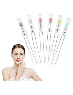 Aplicadores de Mascarilla Labial Reutilizables Yoizyfree - 6 Piezas de Silicona