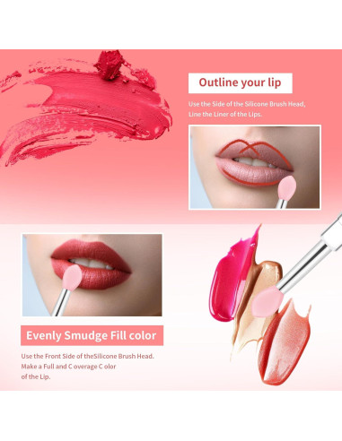 Aplicadores de Mascarilla Labial Reutilizables Yoizyfree - 6 Piezas de Silicona