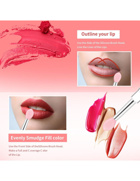 Aplicadores de Mascarilla Labial Reutilizables Yoizyfree - 6 Piezas de Silicona