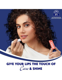 Bálsamo Labial Nivea Durazno 4,54 g Brillo Frutal 2