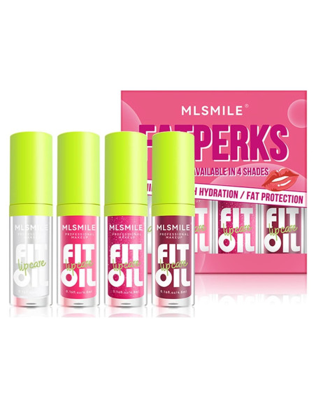 Set de 4 Aceites Brillantes para Labios VolksRose - Hidratantes