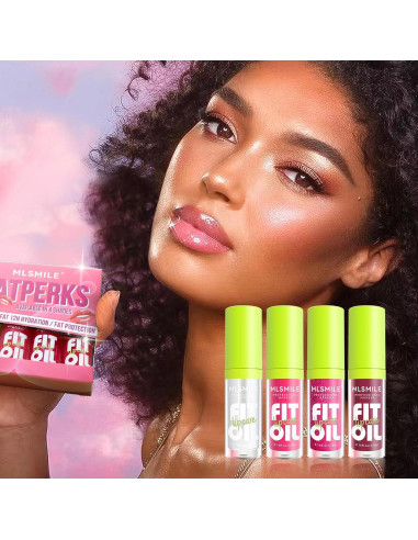 Set de 4 Aceites Brillantes para Labios VolksRose - Hidratantes