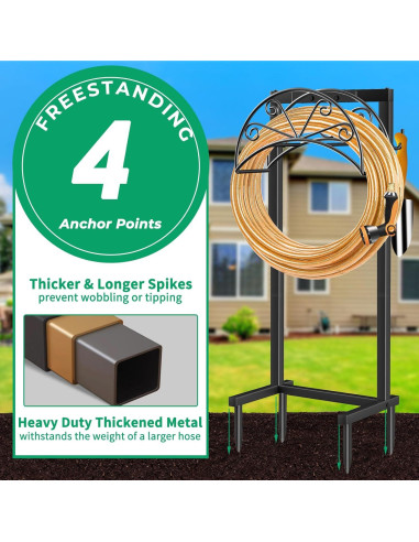 Soporte para Manguera TomCare Metal Negro 3.85 kg 160 FT