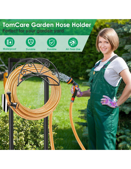 Soporte para Manguera TomCare Metal Negro 3.85 kg 160 FT