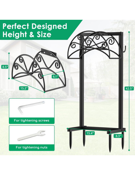 Soporte para Manguera TomCare Metal Negro 3.85 kg 160 FT
