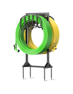Soporte para Manguera de Jardín HOMIJIABRO Metal Negro 2x150ft