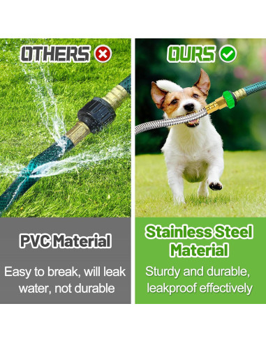 Manguera de Jardín Beeplove 91 cm Acero Inoxidable Flexible