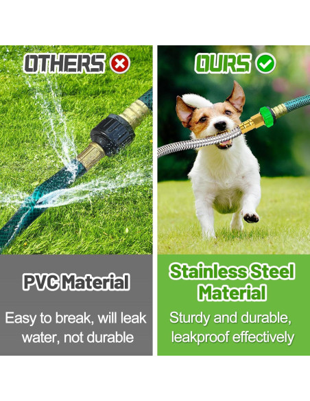 Manguera de Jardín Beeplove 91 cm Acero Inoxidable Flexible