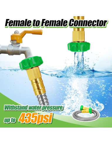 Manguera de Jardín Beeplove 91 cm Acero Inoxidable Flexible