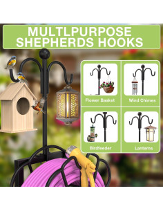 Soporte de Manguera de Jardín Qatsrin con Ganchos 3,75 kg 2