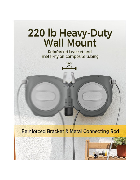 Carrete de Manguera Retráctil GLAHODEN 16,14 kg 5/8" x 30 m