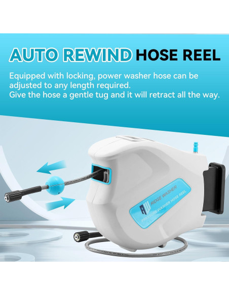 Carrete de Manguera de Lavadora a Presión Ridge Washer 19,81m