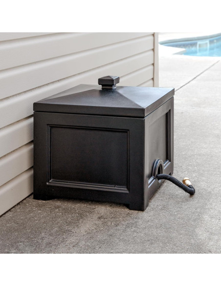 Bin para Manguera de Jardín Mayne Fairfield Negro 30,48 cm