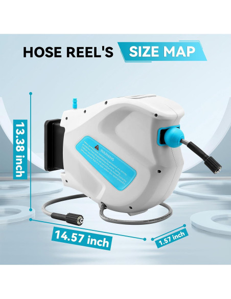 Carrete de Manguera de Lavadora a Presión Ridge Washer 19,81m