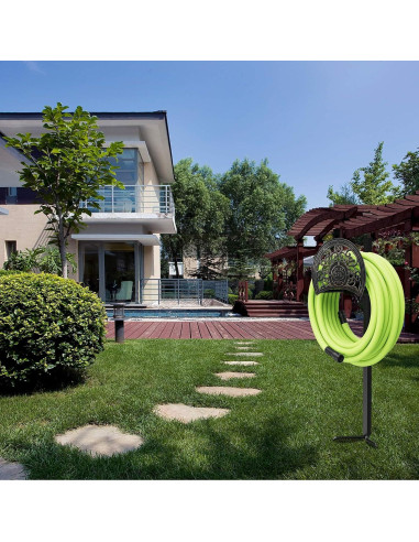 Soporte para Manguera de Jardín GOFORWILD 125 Pies Aluminio