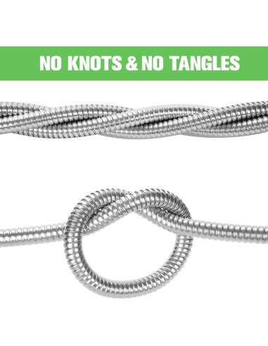 Manguera de Jardín de Acero Inoxidable 30,48 m con Boquillas