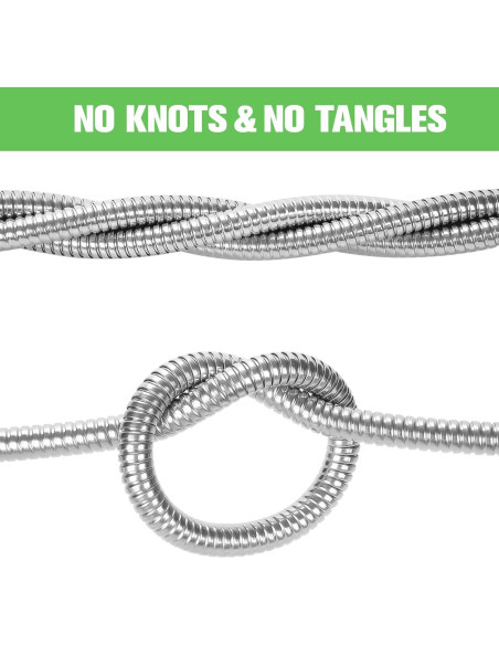 Manguera de Jardín de Acero Inoxidable 30,48 m con Boquillas