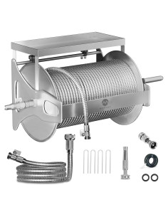 Carrete de Manguera Morvat 150FT Acero Inoxidable con Boquilla